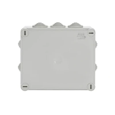 Image of ABB IP55 Junction Box Waterproof Electric Cable Connector Unit Glands Included Shockproof Adaptable Indoor/Outdoor 160 x 135 85mm