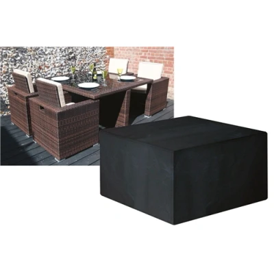 Image of Garland 4 Seater Medium Cube Set Cover Black, 7 Year Warranty