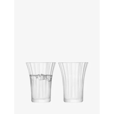 Image of LSA Aurelia Tumbler 340ml Clear Optic Set of 4 Mouthblown &amp; Handmade Glass AU07