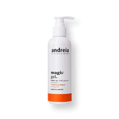 Image of Andreia Foot Callus Magic Gel with Papaya and Peach Extracts Cream for Cracked Heels Dry Skin Salicylic Acid Best Remover Heel 200 ml