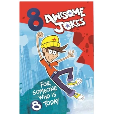 Image of 8th Birthday Card For Girls And Boys With 8 Awesome Jokes