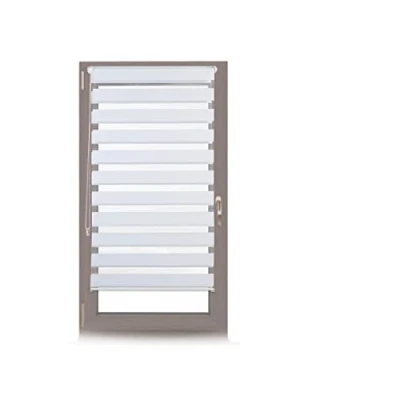 Image of Relaxdays Double Blinds, Klemmfix without Drilling, Side Pull Shades, Duo Roller Blinds for Windows, Fabric, 60x150 cm, White