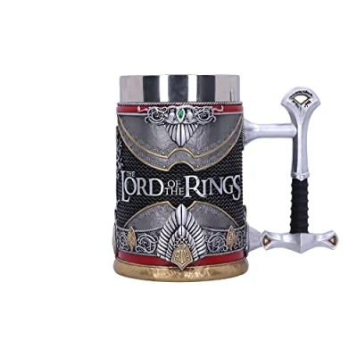 Image of Nemesis Now Officially Licensed Lord of The Rings Aragorn Tankard, Silver, 15.5cm