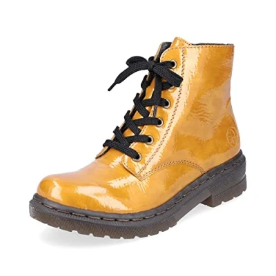 Image of Rieker Women Boots 78240, Ladies Lace up Boots,lace Boots,Half Boots,Lacing,Yellow (Gelb / 68),37 EU 4 UK