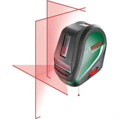 Image of Bosch cross line laser UniversalLevel 3 with telescopic rod(3 lines incl. vertical at 90angle for an additional on the ceiling and bottom plumb alignments,in cardboard box)