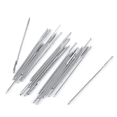 Image of Large Eye Blunt Needles, 20pcs Stainless Steel Yarn Knitting Needles Darning Tapestry Finishing for Embroidery Off Crochet Projects