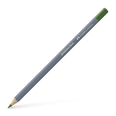 Image of Faber Castell Creative Studio Goldfaber Aqua Watercolour Pencil, (167), Permanent Green Olive, Single For Art, Craft, Drawing, Sketching, Home, School, University, Colouring