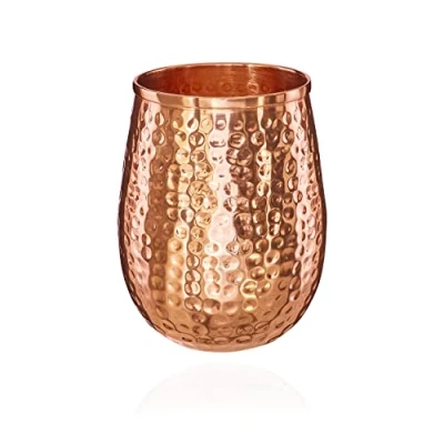 Image of NKlaus 110 g copper cup, pure copper, 100% Ayuverda drinking oval, Moscow mule, 500 ml, 11262