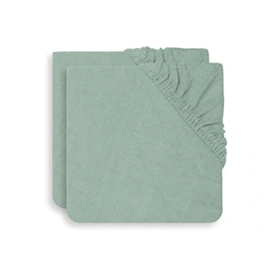 Image of Jollein Cotton Changing Pad Cover, 2 Pieces, 50 x 70 cm, Nougat, Soft, Baby, 0.39 kg, Machine Wash