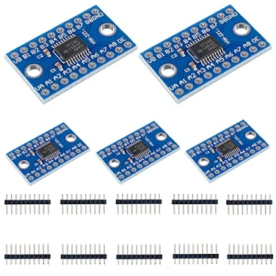 Image of EPLZON TXS0108E High Speed Full Duplex Logic Level Converter 8 Channel SPI Way 3.3V 5V I2C IIC Bit Bi Directional Module Compatible with Raspberry Pi and Arduino (Pack of 5 Set)