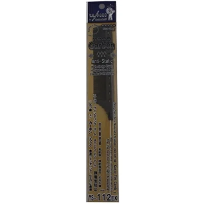 Image of Y.S. Park YS 112 Fine Tooth Pin Tail Comb, Carbon Black, 0.09 kg, 4981104356032