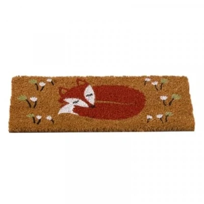 Image of Garden Mile Doormat Door Mat Natural Look Slip Resistant PVC Backing Safe Anti Indoor Outdoor Use Colourful Hard Wearing (Fox Hollow)
