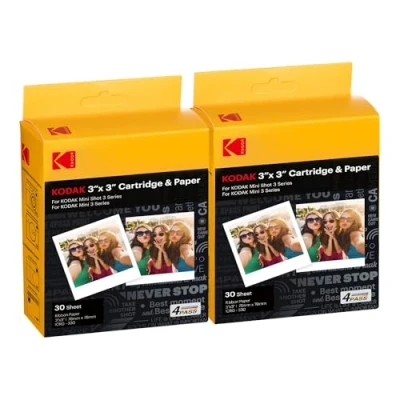 Image of KODAK 4PASS Film Cartridge (3x3&quot;) for Mini 3 Retro and Shot Retro, 60 Sheets