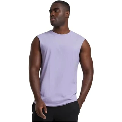 Image of Urban Classics OPEN EDGE Sleeveless Top, Men&#039;s, Size: 3XL, Dustylilac