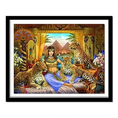 Image of Diamond Painting by Numbers Kit for Adults/Kids Queen Leopard 40x50cm/16*20in DIY 5D Embroidery Large Full Drill Crystal Rhinestone Cross Stitch Handicrafts Home Living bedroom Wall Decoration