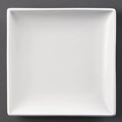 Image of Olympia Whiteware Square Service Plates 240mm Porcelain Restaurant 12pc