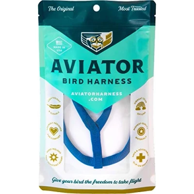 Image of AVIATOR The Pet Bird Harness and Leash: Mini Blue