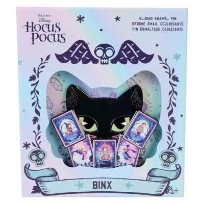 Image of LF Disney Hocus Pocus Tarot BINX Glow in The Dark Sliding 3&quot; Collector Box PIN