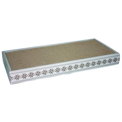 Image of Happy Pet Cardboard Cat Scratch Mat with Catnip Easy to Use Indoor Cat/Kitten Playing Scratching Board