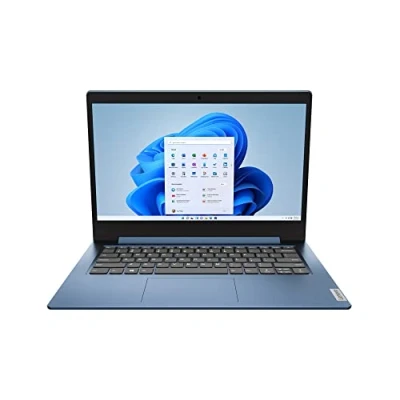 Image of Lenovo IdeaPad 1 Laptop, 14.0&quot; HD (1366 x 768) Display, Intel Celeron N4020 Processor, 4GB DDR4 RAM, 64 GB SSD Storage, UHD Graphics 600, Windows 11 in S Mode, 81VU00D1US, Ice Blue