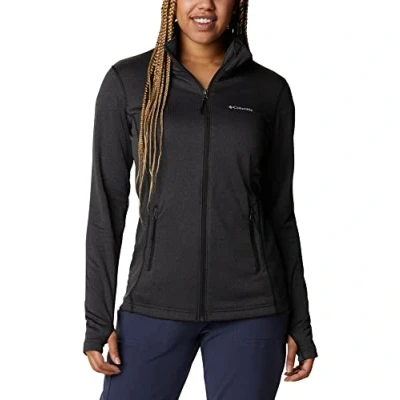 Image of Columbia Women&#039;s W Park View Grid Fleece Full Zip Jacket, black heather, Size L