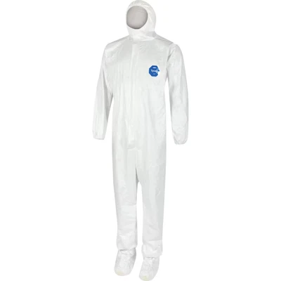 Image of Tyvek 500 Labo White Hooded Coverall (L)