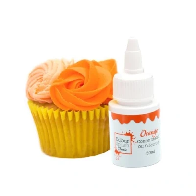 Image of Colour Splash Oil Based Food Orange Vibrant Edible For Baking, Colours Buttercream, Cake Mix, Chocolate 30ml