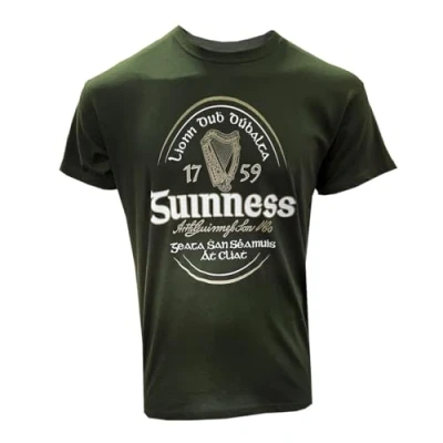 Image of Guinness Irish Label Bottle Green T Shirt L