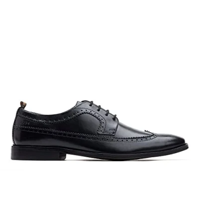 Image of Base London HAVISHAM Waxy Black Men&#039;s Brogue UK 7