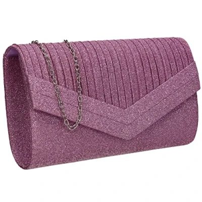 Image of SwankySwans Women&#039;s Ruth Clutch Bag, Lilac