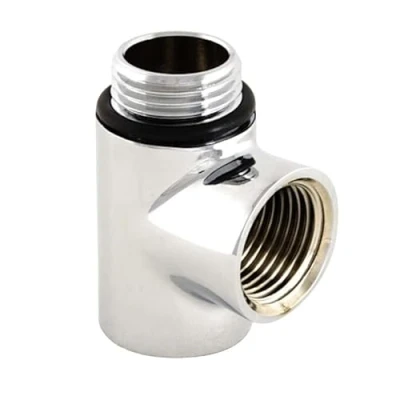 Image of Warmehaus Heating Element Connector Dual Fuel Towel Rail Warmer Radiator T Piece Chrome