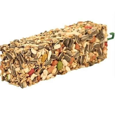 Image of LEEWAY WOODWORK JOHNSONS PARROT BUMPER BARS 170G 1 TO 10 CAGE TREAT SUNFLOWER SEEDS CLIP (X6)