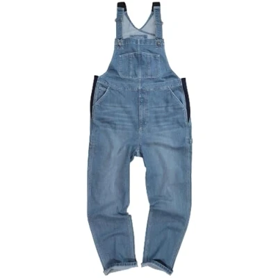 Image of JP 1880 Menswear Big &amp; Tall Plus Size L 8XL Dungarees, Denim, Many Pockets, Elastic Inserts, Relaxed fit Light Blue 782707901