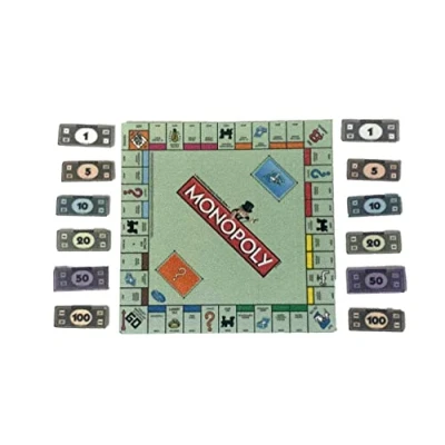 Image of Dolls House Traditional Monopoly Board Game Miniature Toy Shop Accessory 1:12