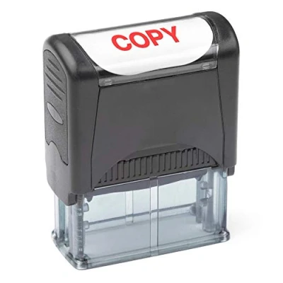 Image of Self Inking Rubber Stamp, Refillable Red Ink Preinstalled (9/16&quot; x 1 1/2&quot;) (Copy)