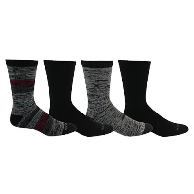 Image of Columbia Men&#039;s Moisture Control Crew Socks, 4 Pack Casual, Black/Dye, 9 UK