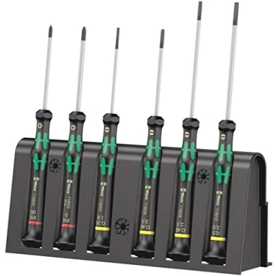 Image of Wera 2035/6 A Kraftform Micro Screwdriver Set, for electronic applications, PH/SL, 6 Piece, 05118150001