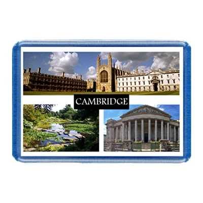 Image of Cambridge Postcard Style Design 7cm x 4.5cm Novelty Tourism Fridge Magnet.