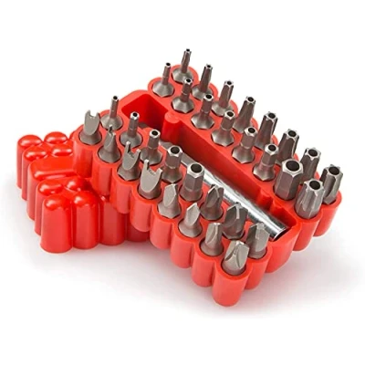 Image of CENPEK 33Pcs Security Bit Set with Magnetic Extension Holder Includes Tamper Resistant Hex Metric and Star Bits Spanner
