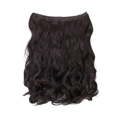 Image of CAISHA 20&quot; 1 Weft Extension With Elastic Band Hair Extensions Hairpiece Wavy Reddish Brown E105