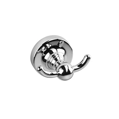 Image of Croydex Glue Fix Worcester Double Robe Hook, Easy Fit No Drilling Tools