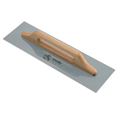 Image of AUSONIA 42084 PLASTERING Trowel 48X14 with Stainless Steel Blade, Selected Wooden Handle