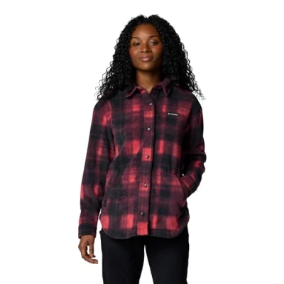 Image of Columbia Benton SPRINGS Shirt Jacket Fleece jacket, Women&#039;s, Size: XL, Daredevil