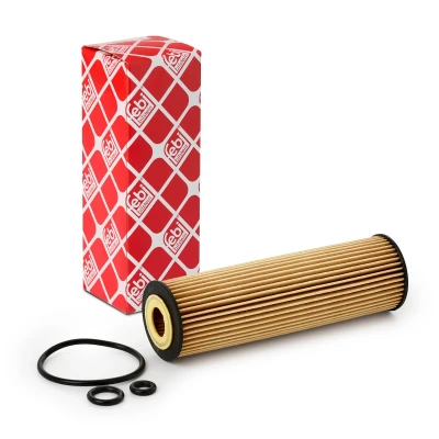 Image of 2711800009, 2711800109, 2711840125, 2711840225, A2711800009 Oil Filter FEBI BILSTEIN 37983 with gaskets Insert MERCEDES BENZ: C Class Saloon