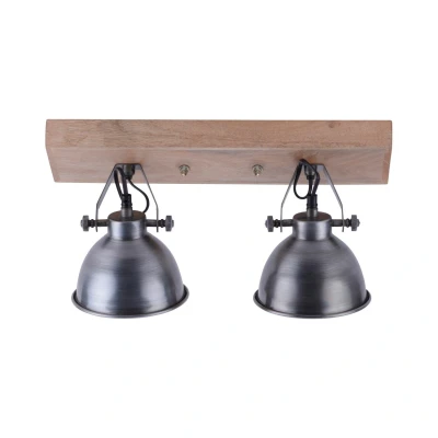 Image of JUST LIGHT. Samia ceiling light, 2 bulb, mango wood, iron