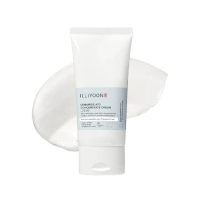 Image of ILLIYOON Ceramide Ato Concentrate Cream (75ml, 2.53 Fl Oz) Moisturizer for Dry&amp;Sensitive Skin, 100hr Hydration, Restoring Skin Barrier Gentle Infants and Adults Vegan Fragrance Free