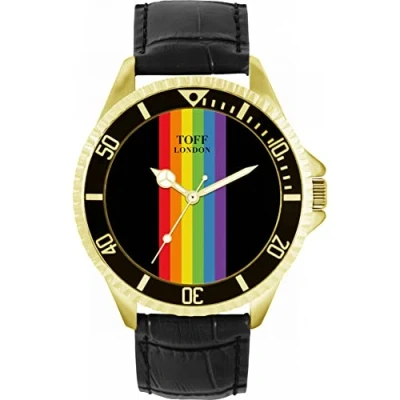 Image of Toff London 42mm Pride Linear Black Watch