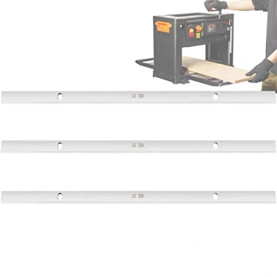 Image of VEVOR Planer Blades Knives, 13 inch Thickness 2 mm Thickened High Speed Steel Replacement HRC55 60 Hardness, Convenient Mounting Holes for Carpentry, Home DIY, Industries, Set of 3