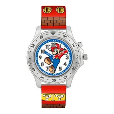 Image of Mario Boy&#039;s Analogue Quartz Watch with Silicone Strap GSM9016