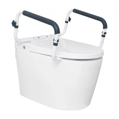 Image of VEVOR Toilet Safety Rail, 300LBS Capacity Seat Frame, Adjustable Width Fit Most Toilets, Easy Installation, Handles Grab Bars with Padded Armrests for Handicap, Disabled, Seniors